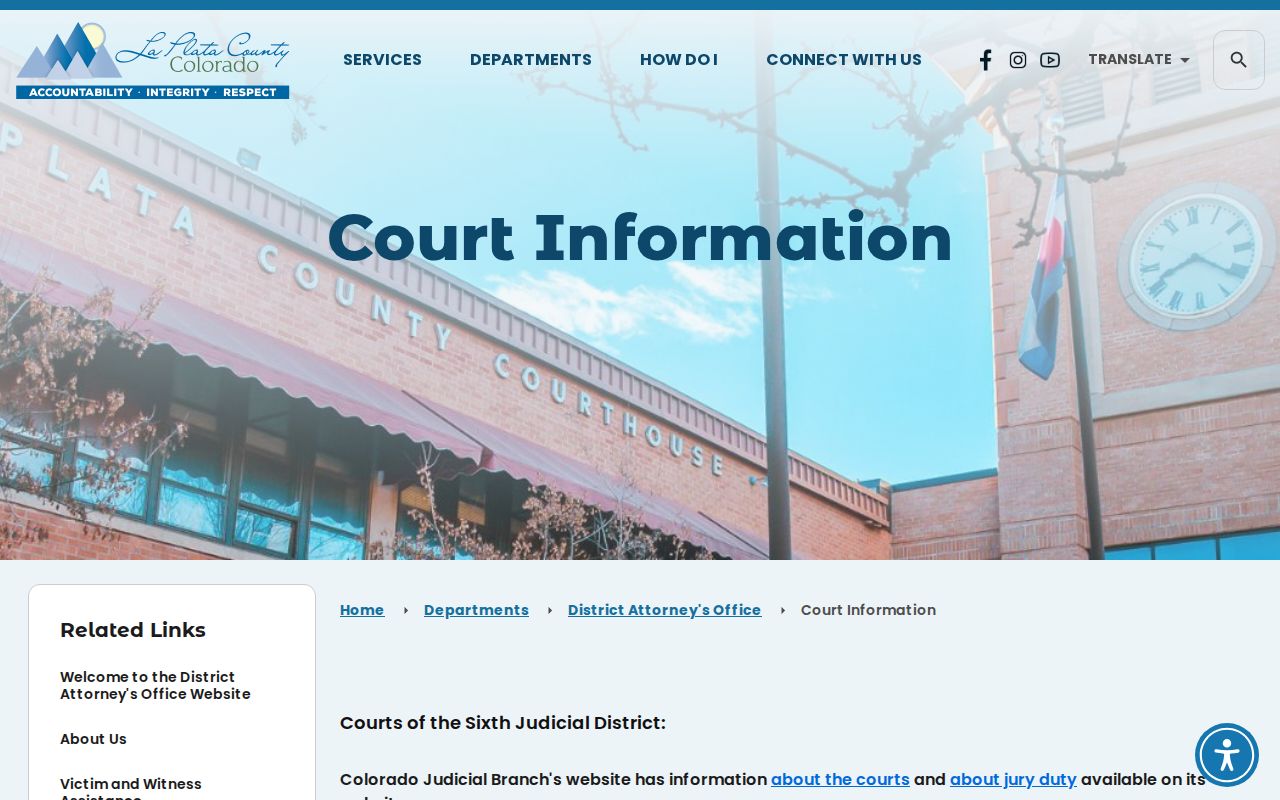 La Plata County arrest records and court charges DA court roles