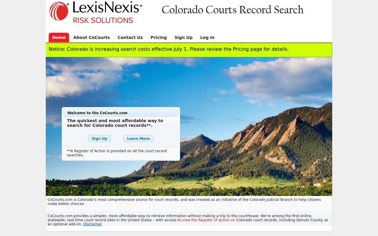 La Plata County court records CoCourts vendor portal