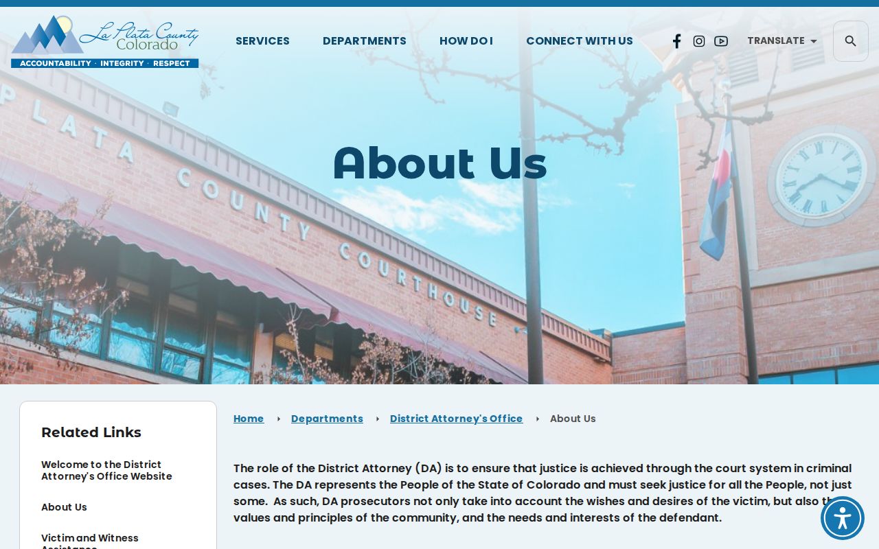 La Plata County criminal court records District Attorney duties