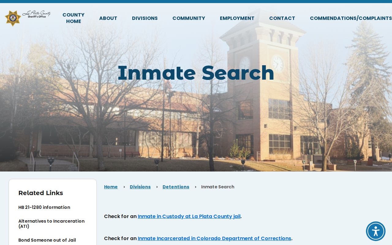 La Plata County inmate records county inmate search page