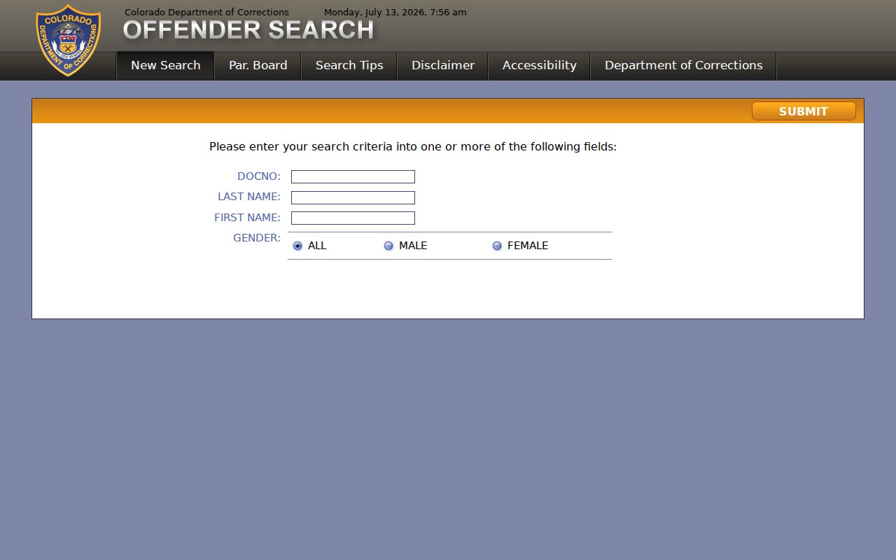 La Plata County inmate records Colorado DOC offender search