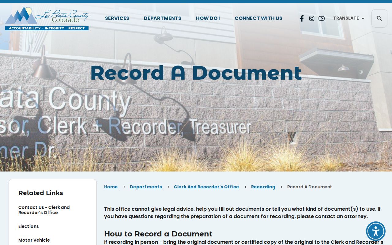 La Plata County probate records compared with non-court recording instructions